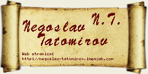 Negoslav Tatomirov vizit kartica